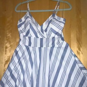 striped mini dress